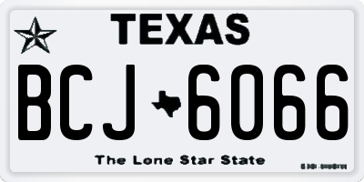 TX license plate BCJ6066