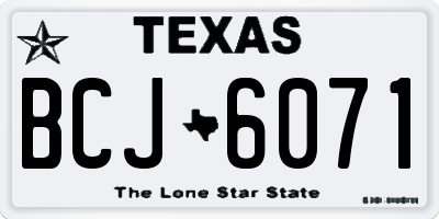 TX license plate BCJ6071
