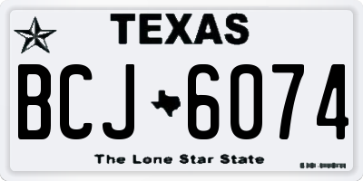TX license plate BCJ6074