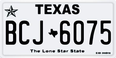 TX license plate BCJ6075