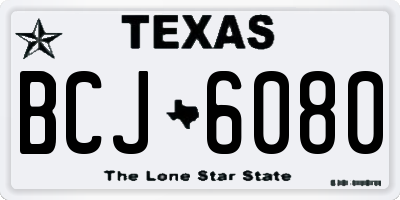 TX license plate BCJ6080