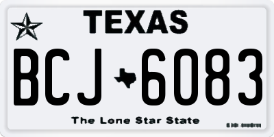 TX license plate BCJ6083