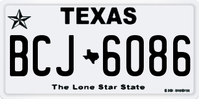 TX license plate BCJ6086