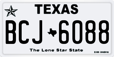TX license plate BCJ6088