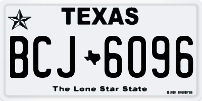 TX license plate BCJ6096