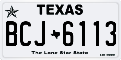 TX license plate BCJ6113