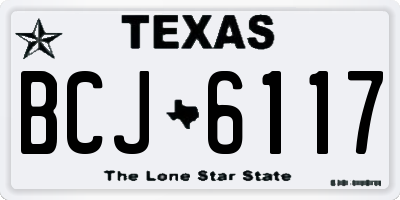 TX license plate BCJ6117