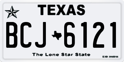 TX license plate BCJ6121