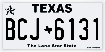TX license plate BCJ6131