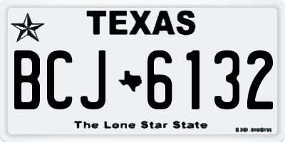 TX license plate BCJ6132