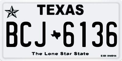 TX license plate BCJ6136