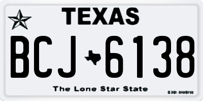 TX license plate BCJ6138