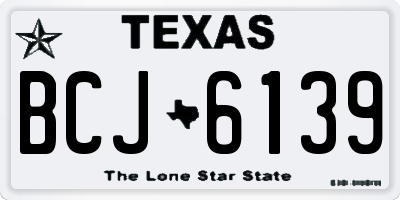 TX license plate BCJ6139
