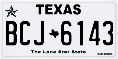 TX license plate BCJ6143