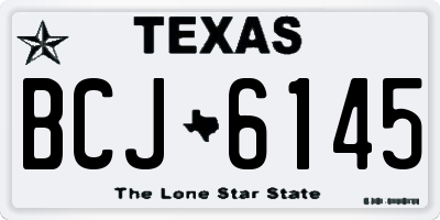 TX license plate BCJ6145