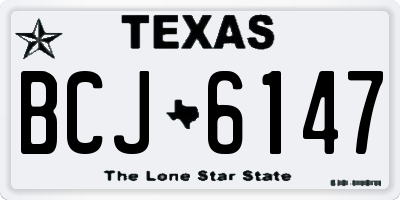 TX license plate BCJ6147
