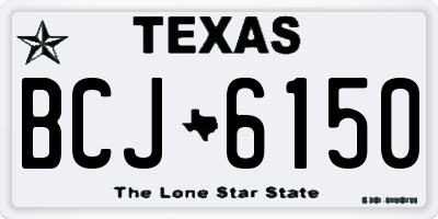 TX license plate BCJ6150