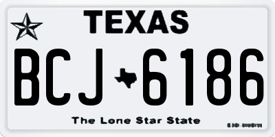 TX license plate BCJ6186