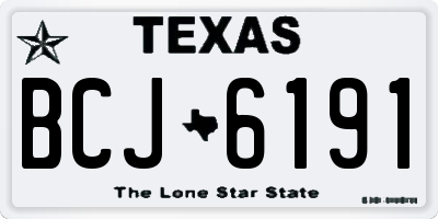 TX license plate BCJ6191