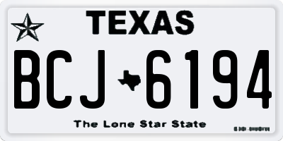 TX license plate BCJ6194