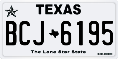 TX license plate BCJ6195