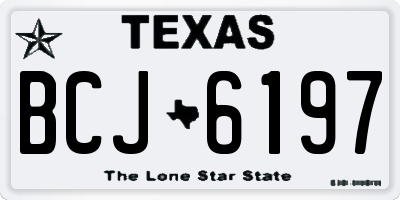 TX license plate BCJ6197
