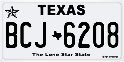 TX license plate BCJ6208