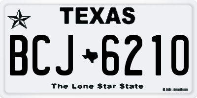 TX license plate BCJ6210