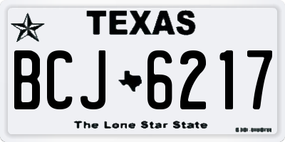 TX license plate BCJ6217