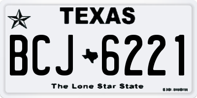 TX license plate BCJ6221