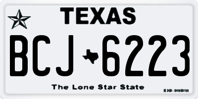 TX license plate BCJ6223