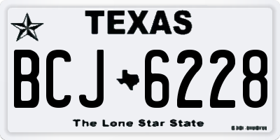TX license plate BCJ6228