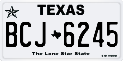 TX license plate BCJ6245