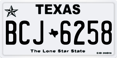 TX license plate BCJ6258
