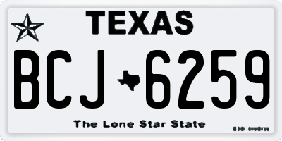 TX license plate BCJ6259