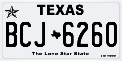 TX license plate BCJ6260
