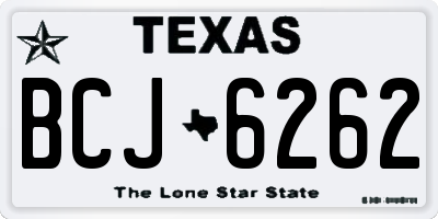 TX license plate BCJ6262