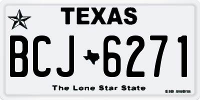 TX license plate BCJ6271