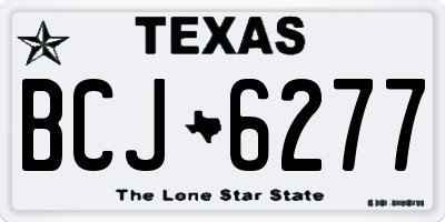 TX license plate BCJ6277