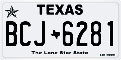 TX license plate BCJ6281