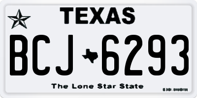 TX license plate BCJ6293