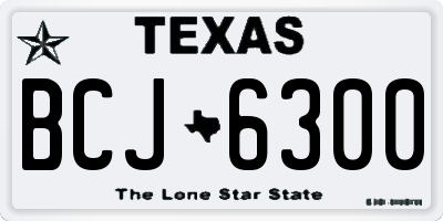TX license plate BCJ6300