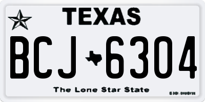 TX license plate BCJ6304