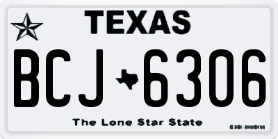 TX license plate BCJ6306