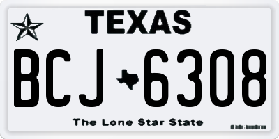 TX license plate BCJ6308