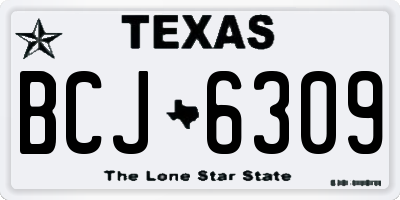 TX license plate BCJ6309
