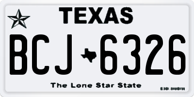 TX license plate BCJ6326