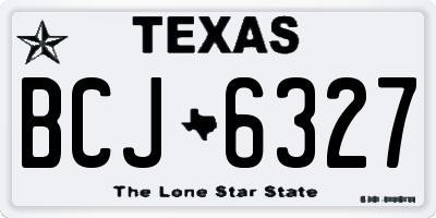 TX license plate BCJ6327