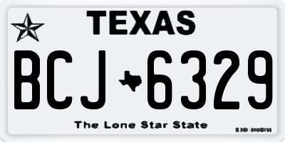 TX license plate BCJ6329