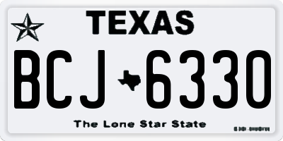 TX license plate BCJ6330